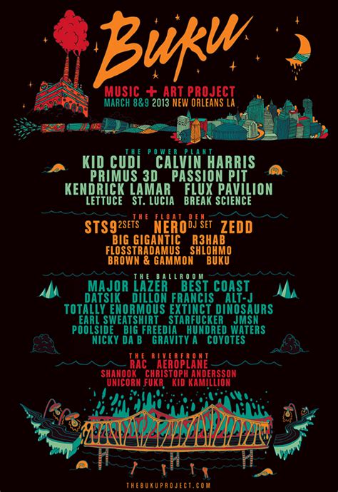 The Buku Music & Arts Festival 2013 in New Orleans, LA Initial Lineup