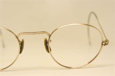 vintage eyeglasses frames 43x40mm 1940s glasses 1 10 12k gold etsy