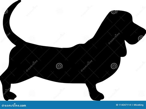 Basset Hound Silhouette Black Stock Illustration Illustration Of Logo