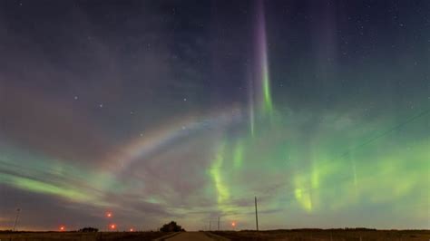 Moonbow And Northern Lights Meet In Rare Photo By Alberta Photographer