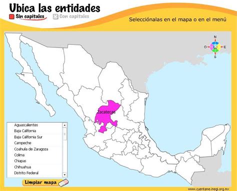 Mapa Interactivo De México Estados Y Capitales De México ¿cómo Se