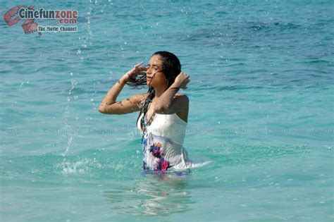 Arabian Hot Actress Hot Dimple Chopda Bikini Wear At Beach Latest Spicy Stills