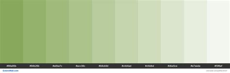 Tints Of Chelsea Cucumber Color 88a95b Hex Colorswall