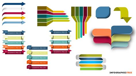 Free Infographic Ribbons And Banners For Powerpoint Templates