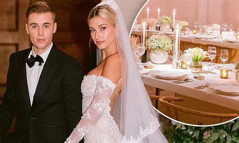 hailey and justin bieber s wedding planner shares photos of big day daily mail online
