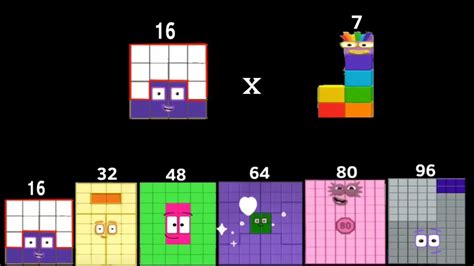 Numberblocks 16 Times Table Stage 1 To 2 And Generate Value Up To 16