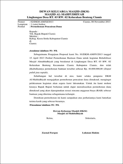 Contoh Surat Pengantar Proposal Permohonan Dana Untuk Pribadi Surat