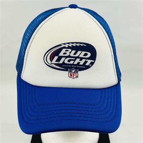 Bud Light Nfl Official Beer Sponsor Trucker Hat Blue Gem