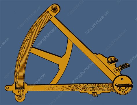 sextant navigational instrument stock image c033 4199 science