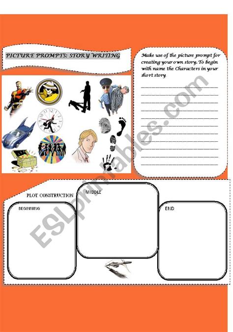 English Worksheets Story Prompt