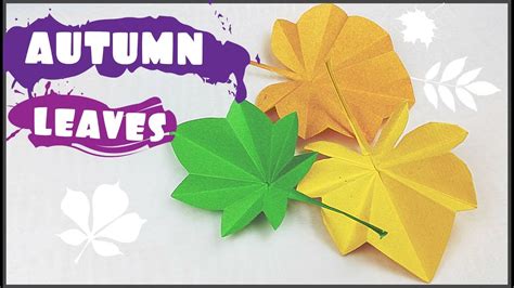 Origami Autumn Leaf Paper Leaves Diy Design Craft Making Tutorial