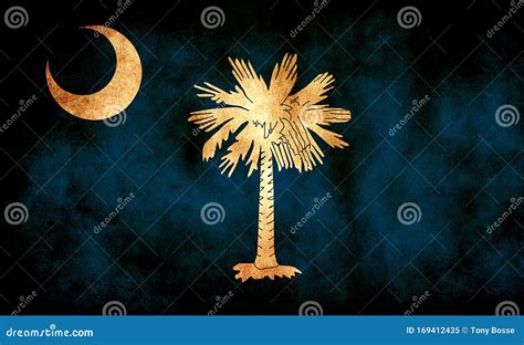 Rustic Grunge South Carolina State Flag Stock Illustration