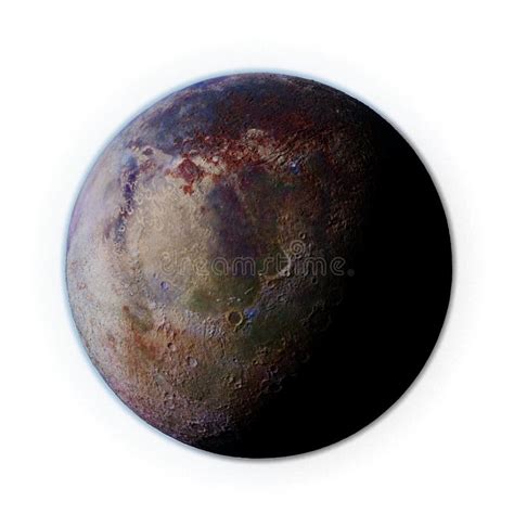Habitable Alien Planet Isolated On White Background Stock Illustration
