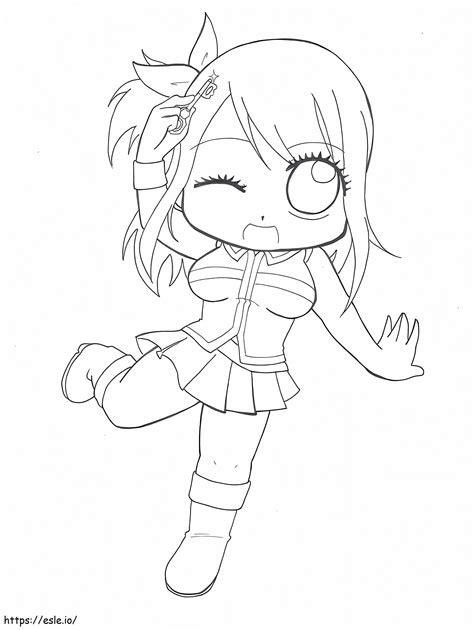 Chibi Lucy Heartfilia 1 Coloring Page