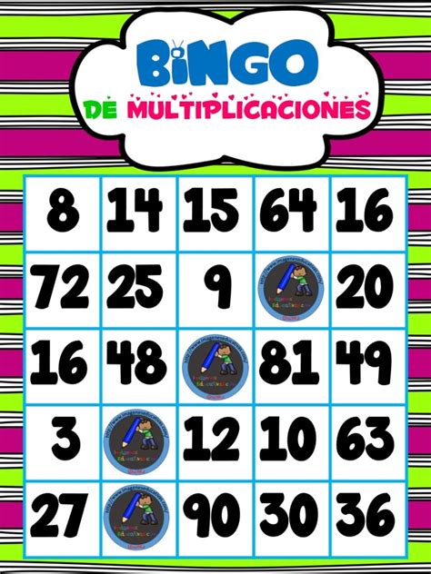 Bingo De Multiplicaciones Imagenes Educativas