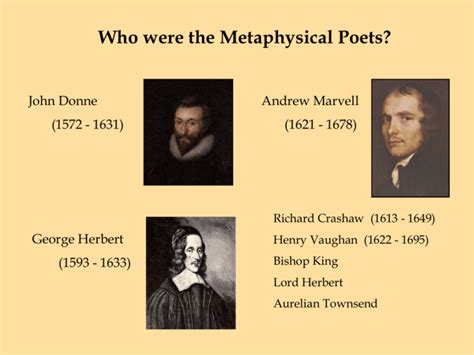 Who Were The Metaphysical Poets