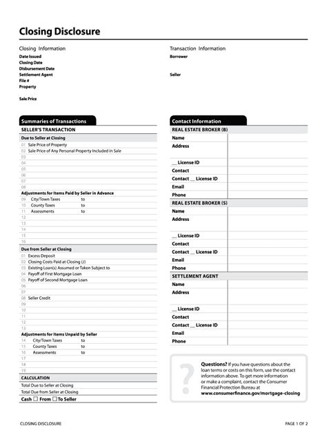 Closing Disclosure Form Fill Out Sign Online Dochub