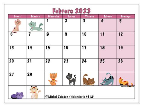 Calendario Febrero De 2023 Para Imprimir 771LD Michel Zbinden VE