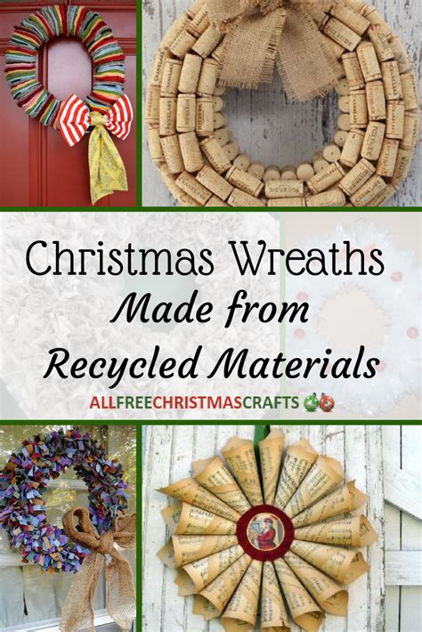 20 Christmas Wreaths Made From Recycled Materials