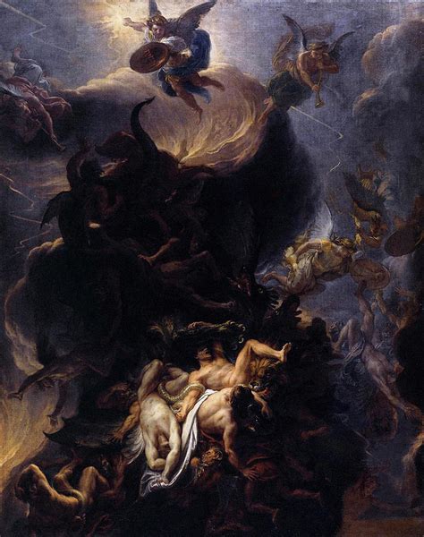 The Fall Of The Rebel Angels Painting By Charles Le Brun 1619 1690