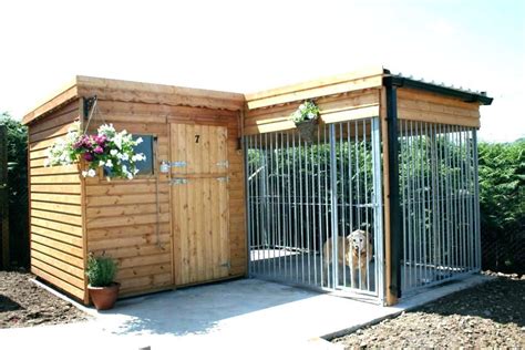 This will save up space inside the kennel and also facilitate the dog's movements in and out of the kennel. indoor outdoor kennels large dog kennels for outside ...