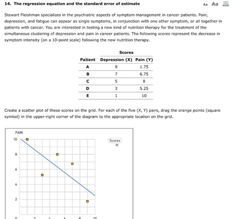 The standard error (se) of a statistic (usually an estimate of a parameter) is the standard deviation of its sampling distribution or an estimate of that standard deviation. Solved: 14. The Regression Equation And The Standard Error ...