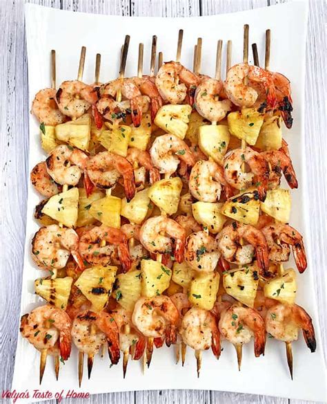 Easy Grilled Hawaiian Shrimp Kabobs Recipe With Pineapple