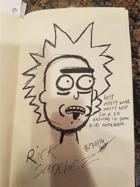 Rick Sanchez Sketch Rickandmorty