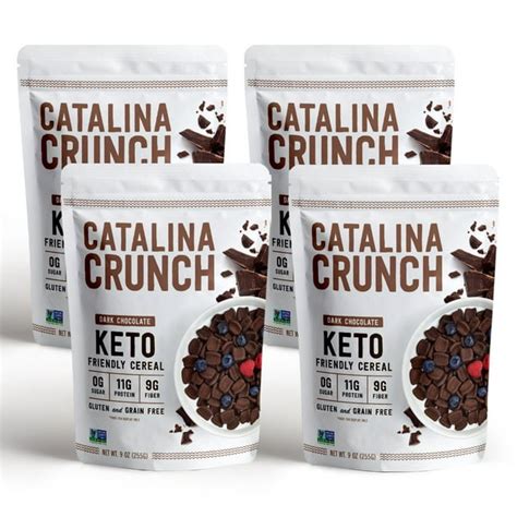 Catalina Crunch Dark Chocolate Keto Cereal 6 Pack 9oz Bags Low Carb