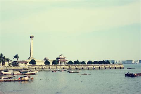 Hd Wallpaper Xiamen Beach Monument Summer Serenity Water Built