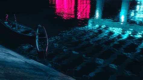Wallpaper Id 11001 Boats Water Night Dark Reflection 4k Free