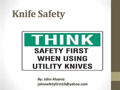 Knife Safety Poster