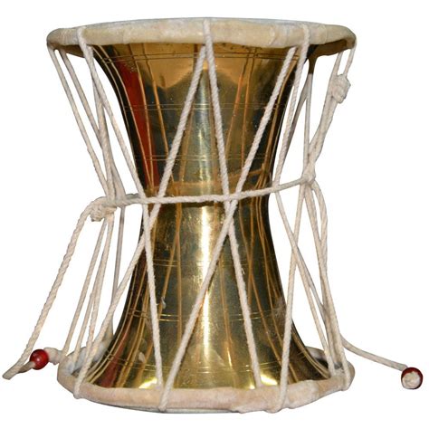 Dronaindia Shiva Drum Damroo Hand Percussion Musical Instrument In Brass