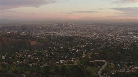 4k Stock Footage Aerial Video Of Flying Over Hollywood Hills Revealing