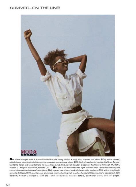 US Vogue April 1983 Summer On The Line Models Iman Leticia