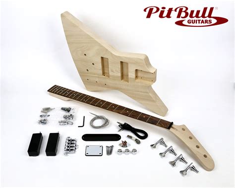 The body and neck come prefabricated and the kit includes all the hardware, pickups and even the strings. Bass Guitar Kits - Pit Bull Guitars