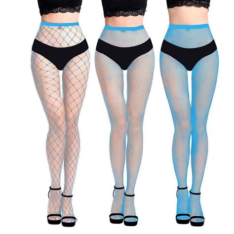 Candy Colors Transparent Hollow Out Pantyhose Tights Womens Sexy Mesh Fishnet Stretch Black