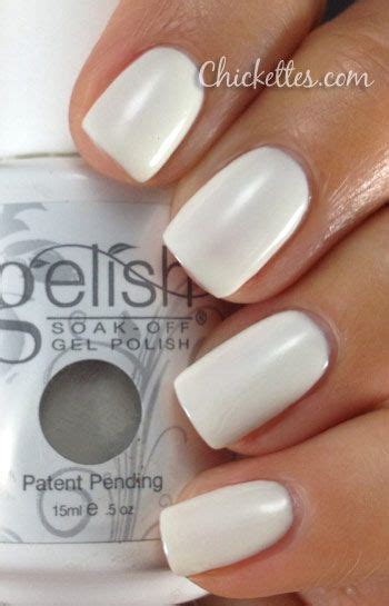 Gelish Sheek White Color Swatchmaybe With A Slight Shimmer Or Glitter