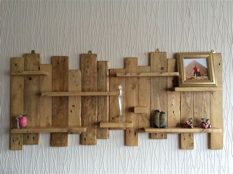 Pallet Wall Mounted Shelf Unit Rustic And Handmade From