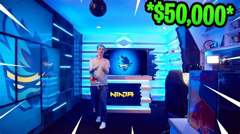 Ninja Show Off His New Stream Room Custom Setup Youtube