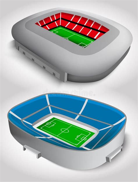 Soccer Stadium Stock Vector Illustration Of Isometric 53425585