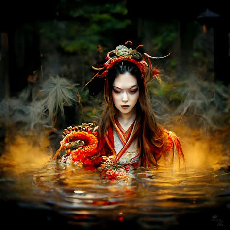 Nariyuki Shimamoto Shirayuki Japanese Dragon Goddessfrom Japanese