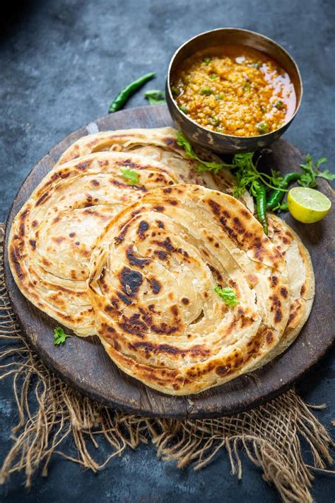 Flaky Lachha Paratha Recipe Indian Layered Flatbread