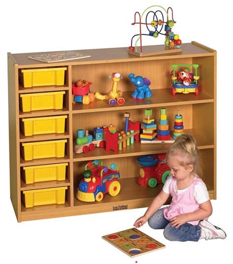 The Office Leader Astor 3 Shelf Wood Compartment Toy Open Storage