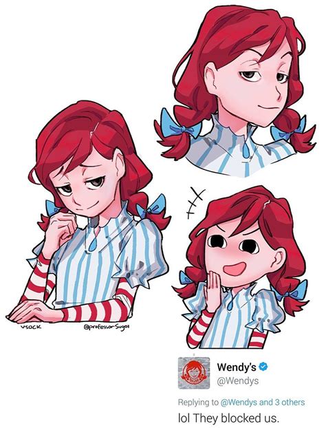 Original Illustration By ProfessorSugoi LOL They Blocked Us Smug Wendy S Know Your Meme