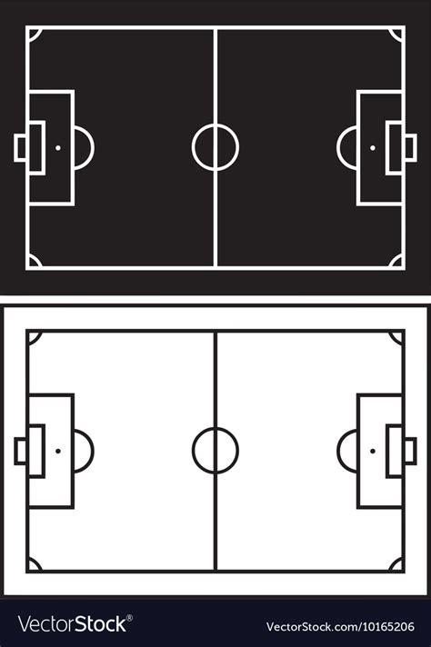 Black And White Soccer Field Royalty Free Vector Image
