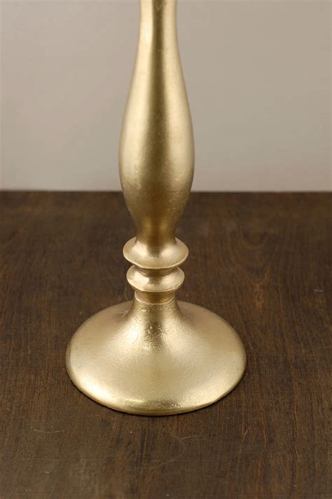 Pillar Candle Holder Gold 155in