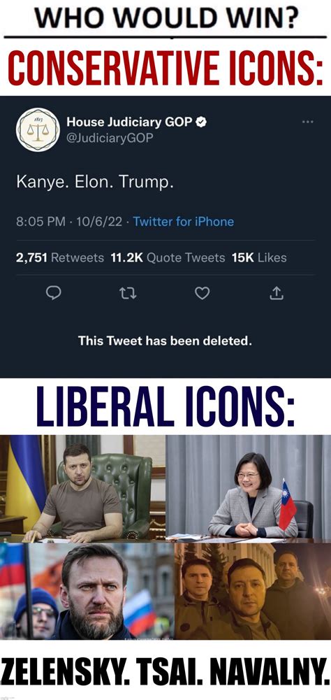 Conservative vs. Liberal icons of 2022: Who Would Win? - Imgflip