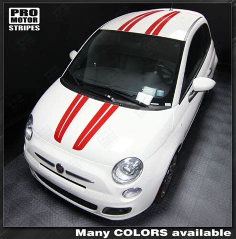 Fiat Hood And Roof Double Stripes Decals Pro