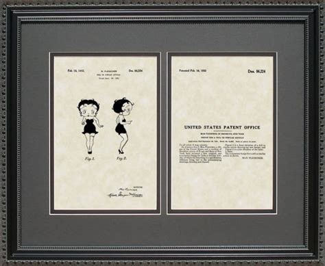 Betty Boop Patent Artwork T F6224 Etsy